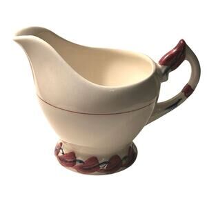 Vernon Kilns Mountain Hand Painted Pottery Creamer Pitcher Made in USA